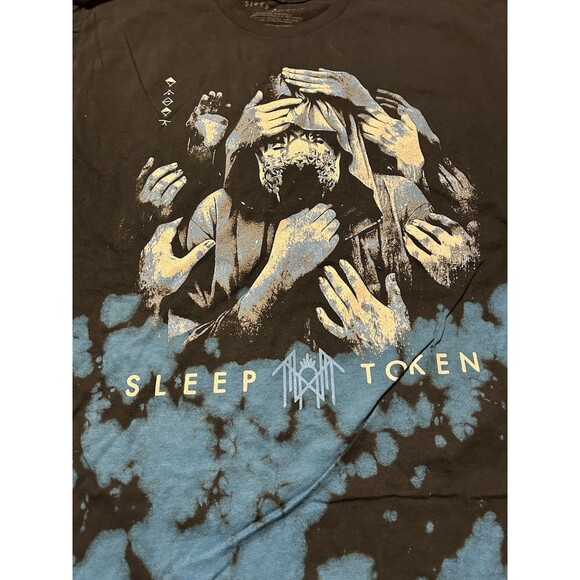 Sleep Token Black Blue Tie-Dye Graphic T-Shirt Men’s L Band Tee 2023 Rock Metal - Picture 2 of 3